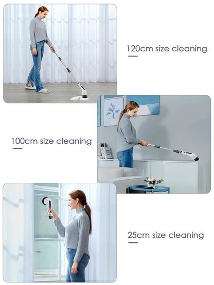 9 in 1 Electric Spin Scrubber Cordless Cleaning Brush Bathroom Rotating Scrubber