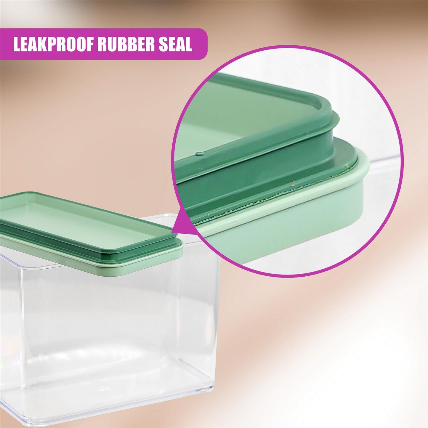 Food Storage Containers Set of 6 Stackable Cereal Plastic Containers with Lid