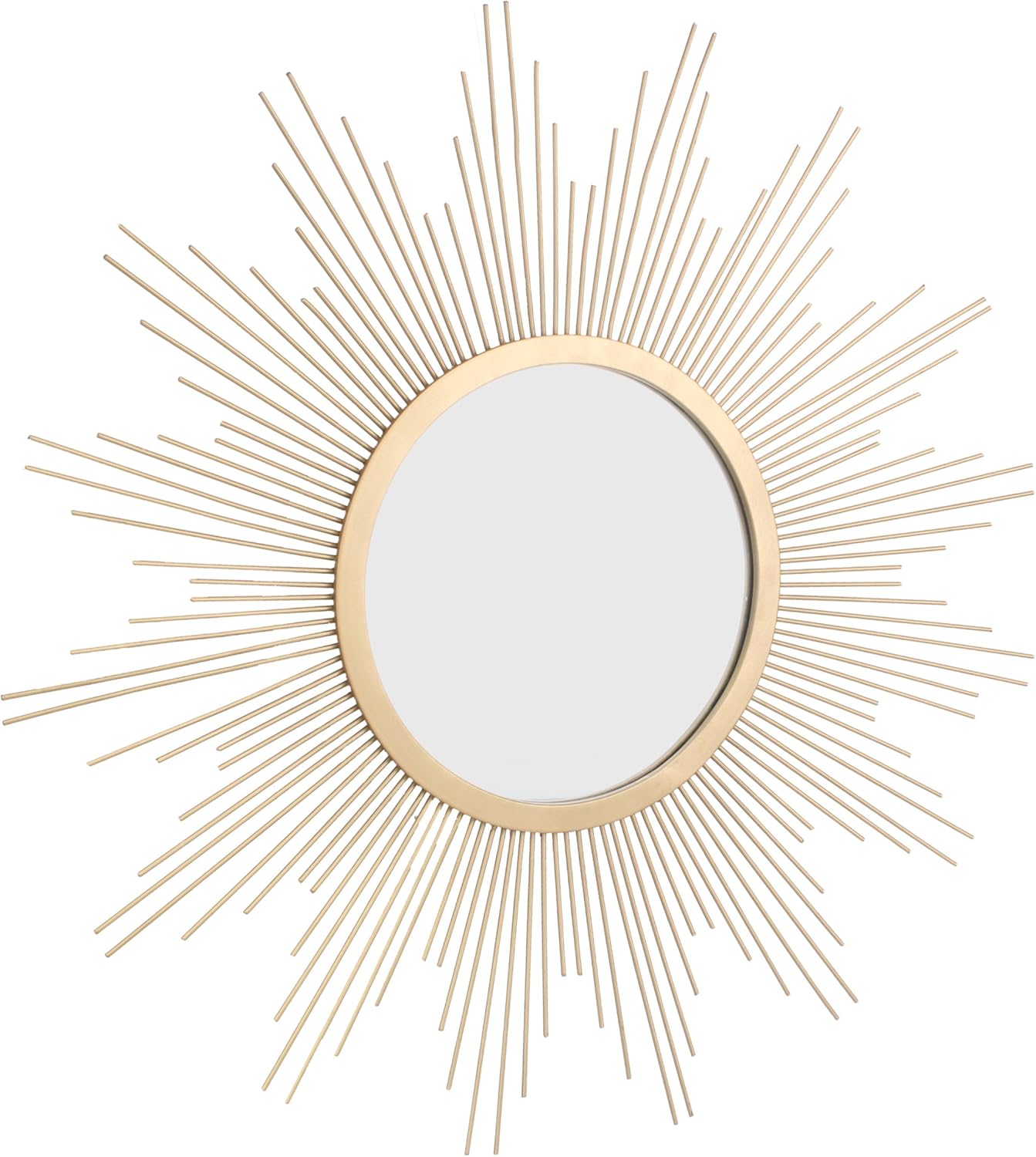 round Decorative Antique Gold 23" Metal Starburst Hanging Mirror for Wall