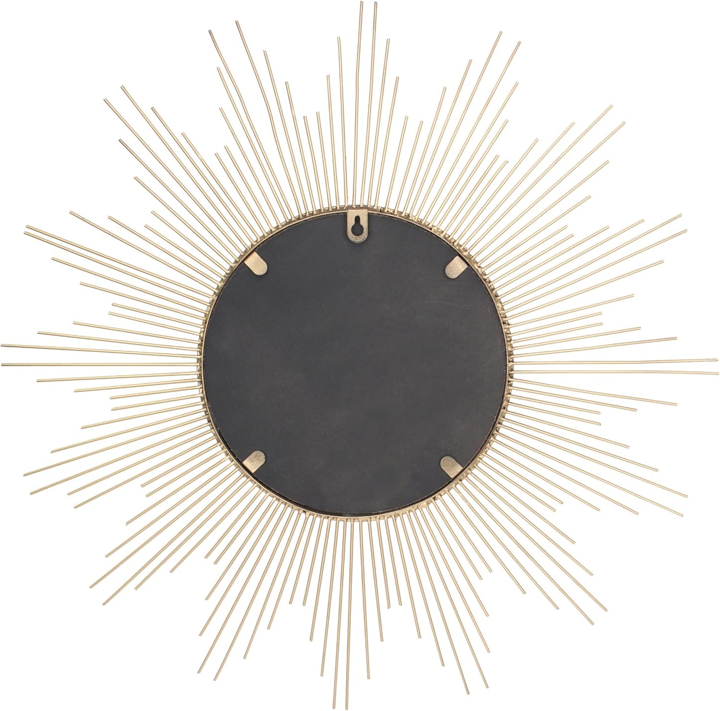 round Decorative Antique Gold 23" Metal Starburst Hanging Mirror for Wall