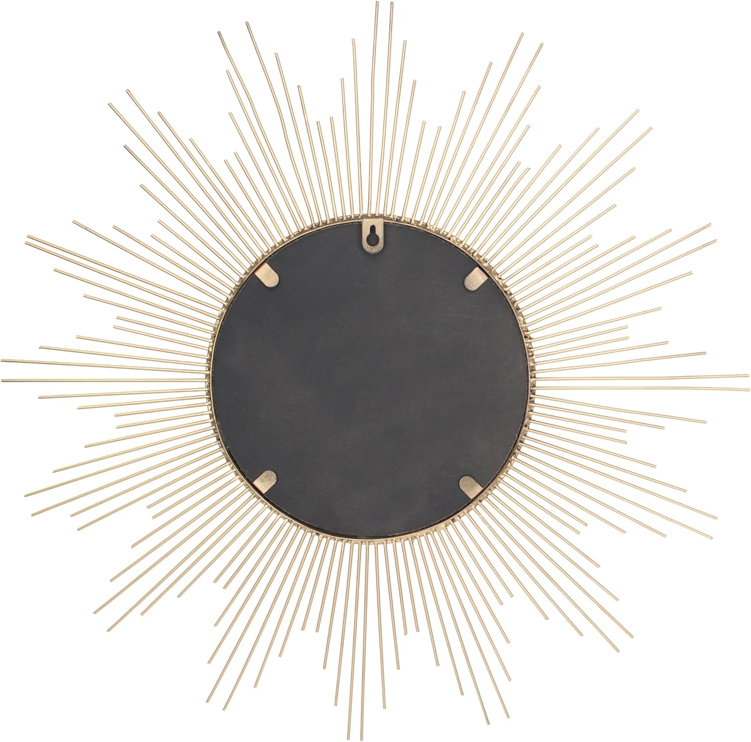 round Decorative Antique Gold 23" Metal Starburst Hanging Mirror for Wall
