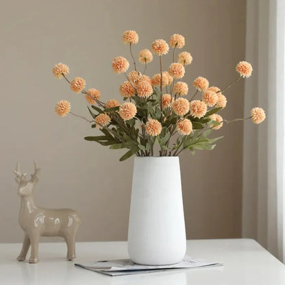 1Pcs Of Orange Artificial Flowers With Stems Mini Chrysanthemums Home Room Decoration DIY Dining Table Center Decor Accessory