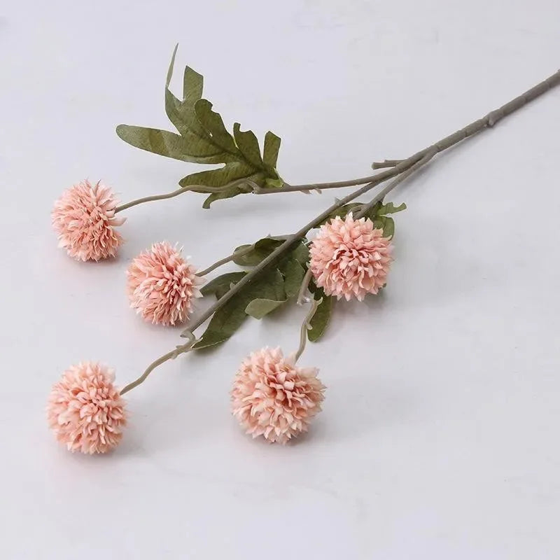 1Pcs Of Orange Artificial Flowers With Stems Mini Chrysanthemums Home Room Decoration DIY Dining Table Center Decor Accessory