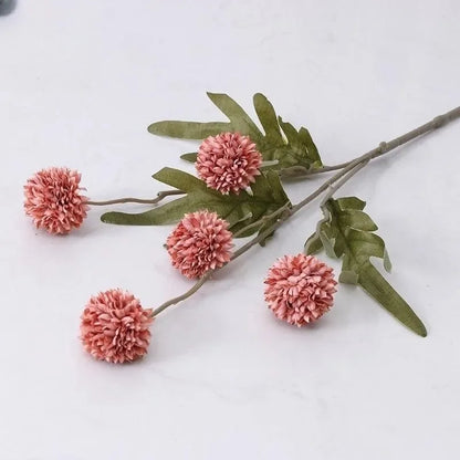 1Pcs Of Orange Artificial Flowers With Stems Mini Chrysanthemums Home Room Decoration DIY Dining Table Center Decor Accessory