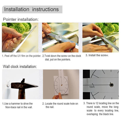 DIY 3D Frameless Number Wall Clock Mirror Sticker Home Office Room Decor