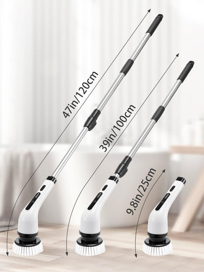 9 in 1 Electric Spin Scrubber Cordless Cleaning Brush Bathroom Rotating Scrubber